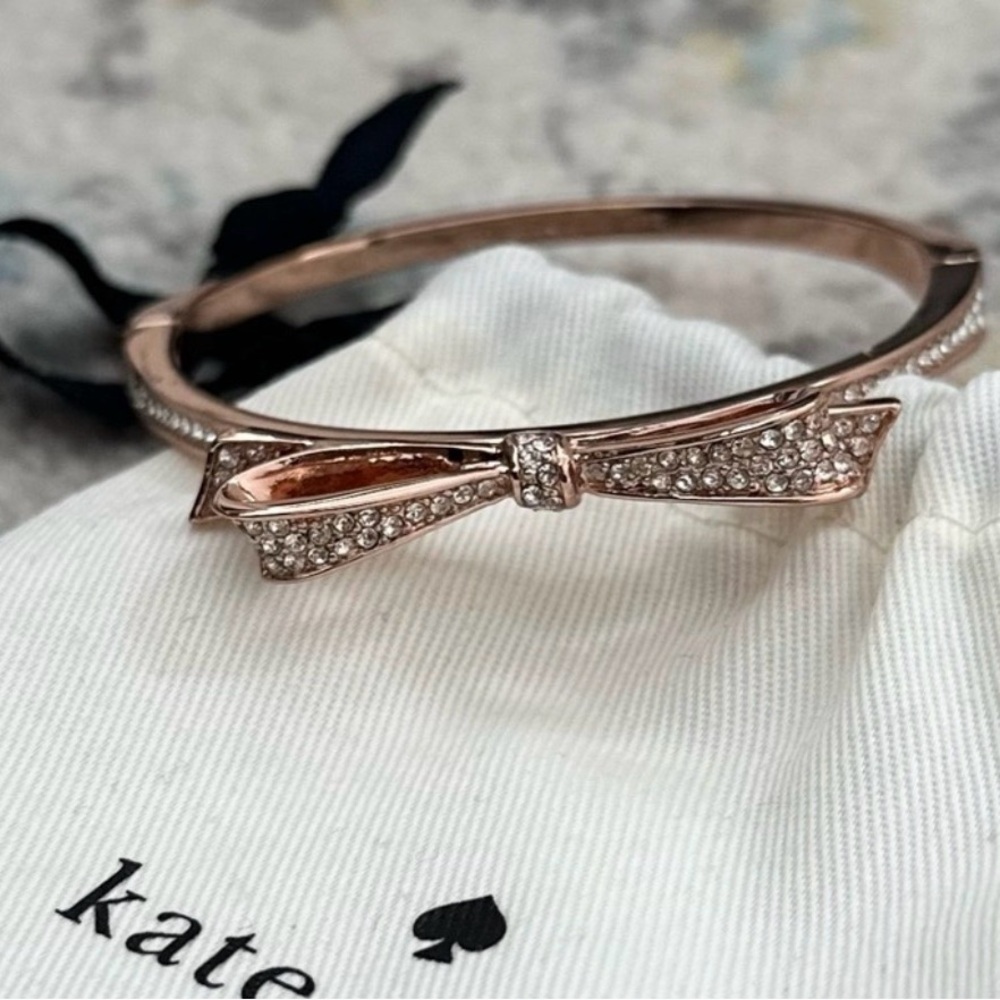 Kate Spade Love Notes Rose Gold Bow Bracelet - Picture 4 of 7